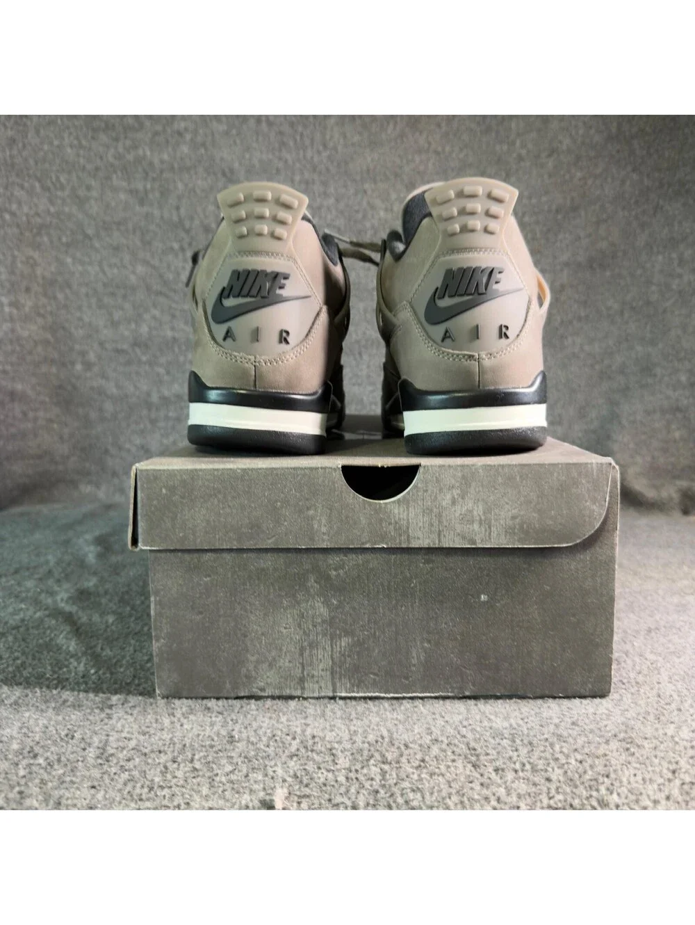 Air Jordan 4 Retro Cave Stone Black Mens Sz 9 Basketball Shoes FV5029-200
